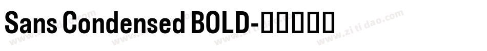 Sans Condensed BOLD字体转换